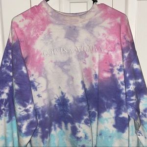 Ariana Grande God Is A Woman Tie-Dye crewneck